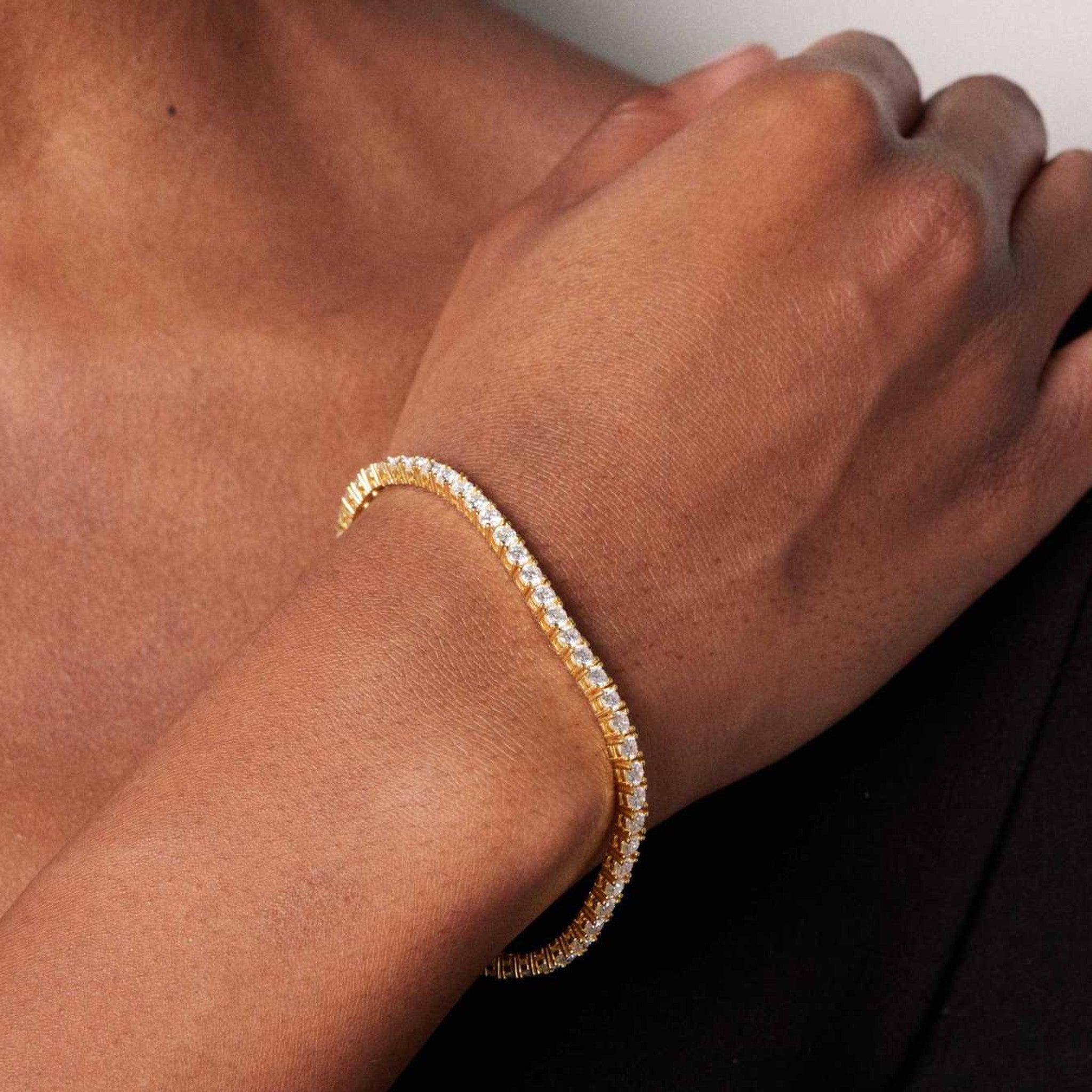 The Gold Moissanite Tennis Bracelet