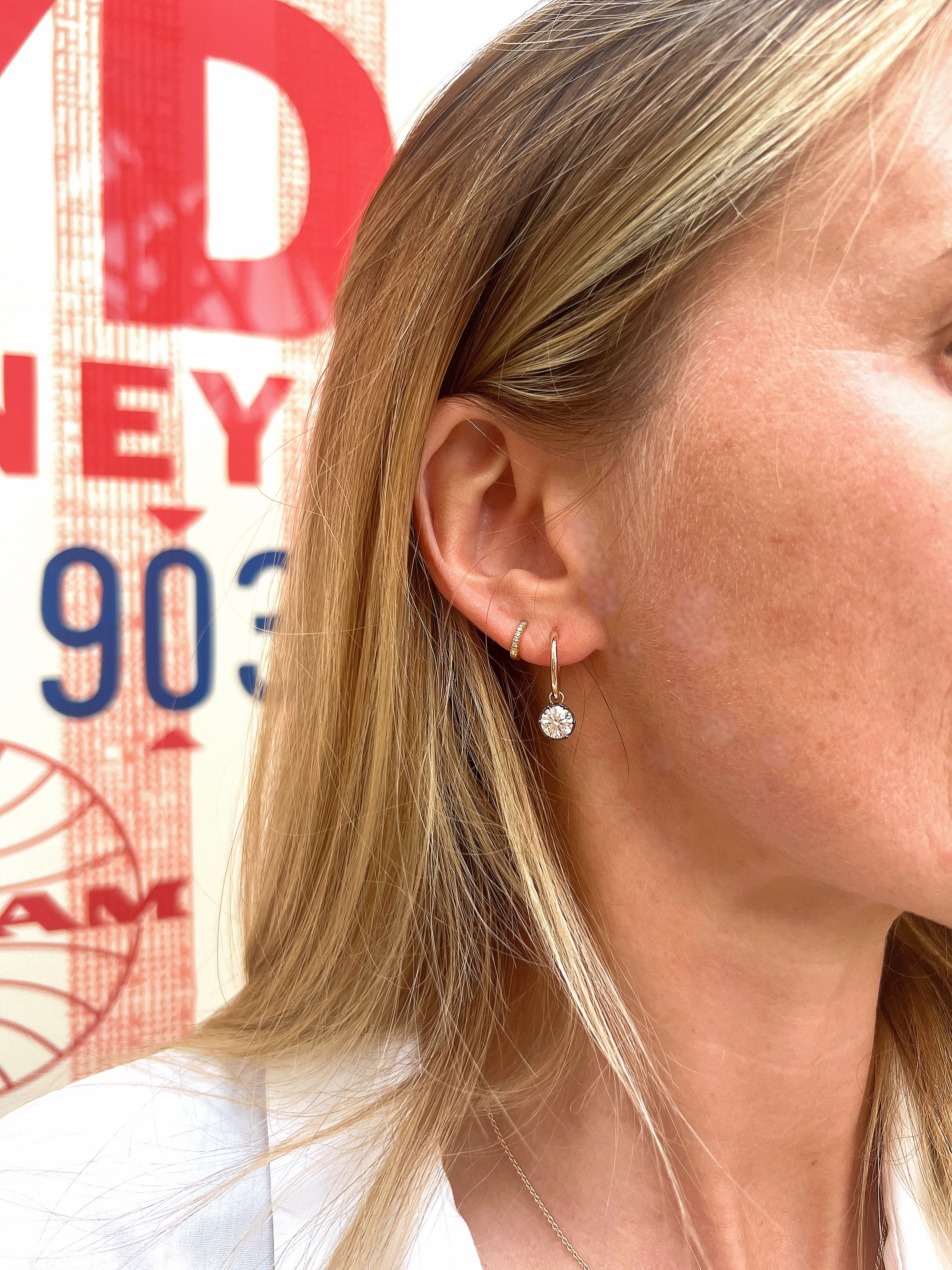 The Black Rhodium Bubble-Back Earrings